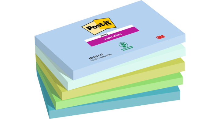 Memoblok 3m post-it 655 76mmx127mm ss oasis(655-5ss-oas)