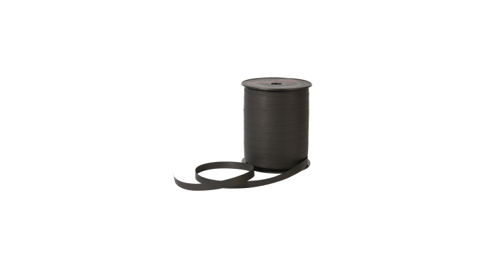 Krullint, paperlook, 10mm x 250m, zwart