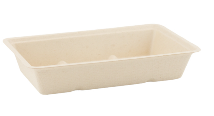 Snackbakje, suikerriet, A14, 190x118x36mm (800 stuks)