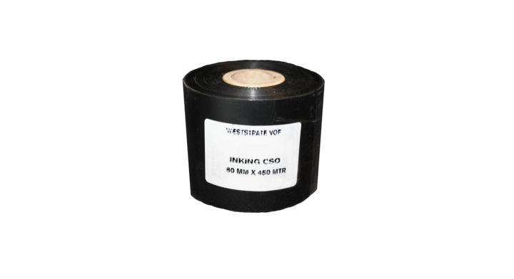Printlint, wax, 60mm x 450m, CSI, flathead