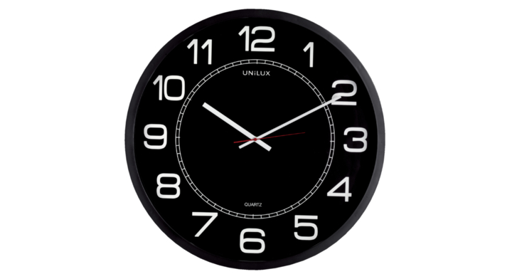 Wandklok unilux mega zwart(400094568)