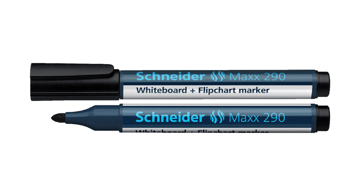 Viltstift schneider 290 whiteboard rond 3mm zwart