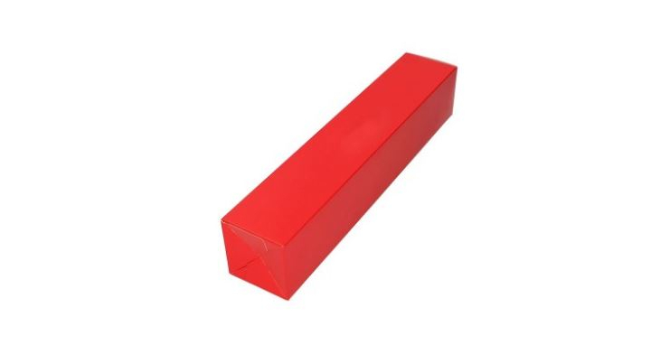 Sint/Kerst staafkoker, 60x60x320mm, uni rood (100 stuks)