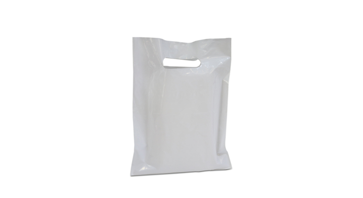 Draagtas, 60x51+2x4cm, ldpe, dkt, wit (250 stuks)