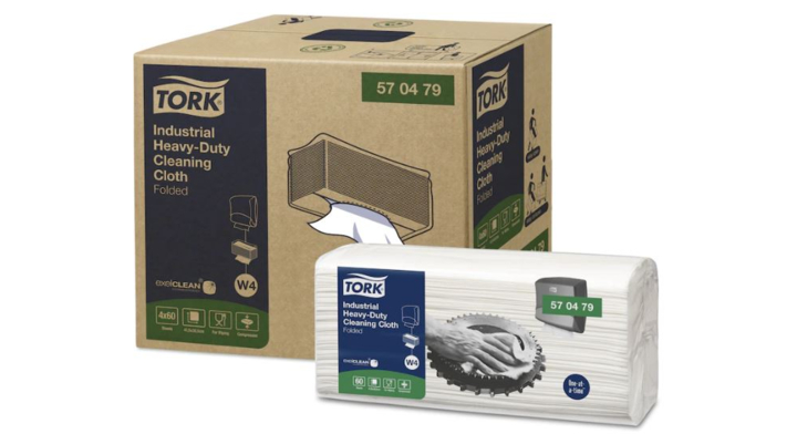 Tork Industrial Heavy-Duty | Gevouwen Reinigingsdoek | 41,5x35,5cm | 1-Laags | W4 | Wit | 570479 (240 stuks)