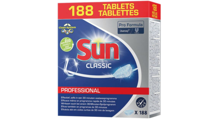Sun Professional, 188 vaatwastabletten, Classic, 87171636241 (1 stuk)
