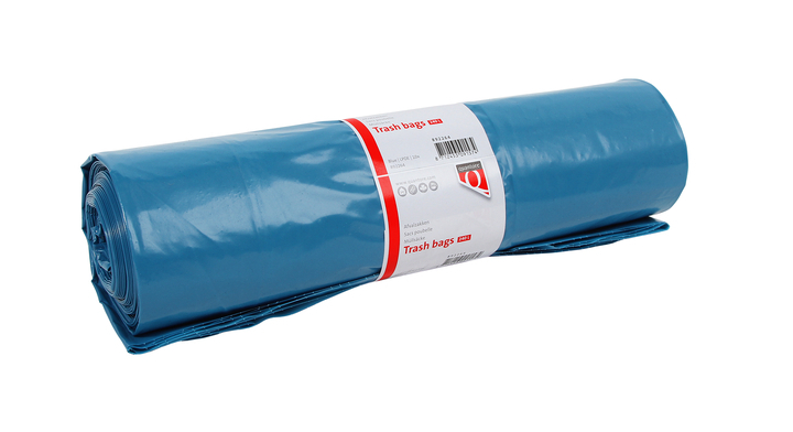 Quantore | Afvalzak | LDPE | 65/25x140cm | 240 Liter | T70 | Blauw (10 zakken)