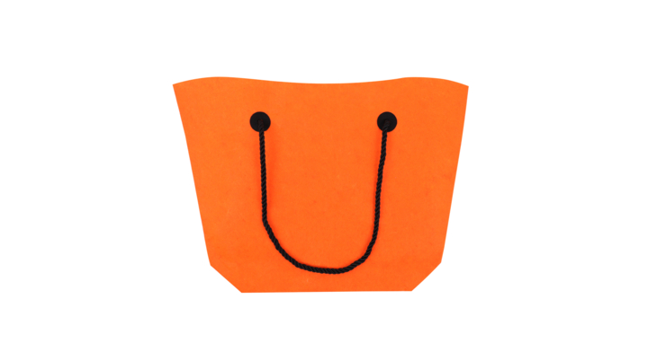 Strandtas, 37/47x33+2x4cm, vilt, oranje (50 stuks)