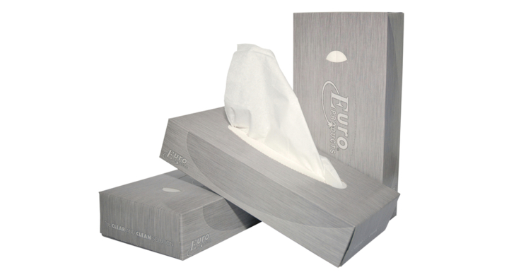 Euro Products | Facial Tissue | 21x21cm | 2-Laags | Wit | 140040 (100 stuks)