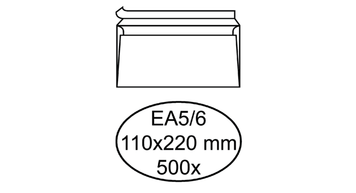 Envelop quantore bank ea5/6 110x220 zk 80gr wit