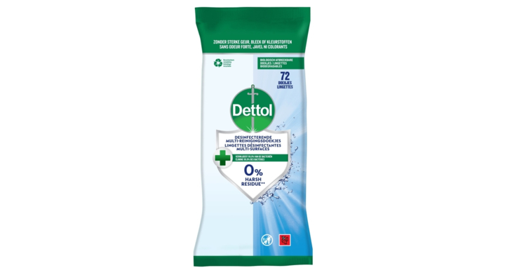 Reinigingsdoekjes dettol antibacterieël cleans 72(3287052)