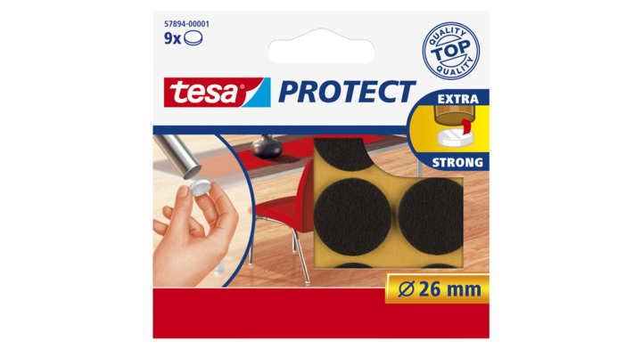 Antikrasviltjes tesa 57894 26mm rond bruin(57894-00001-01)