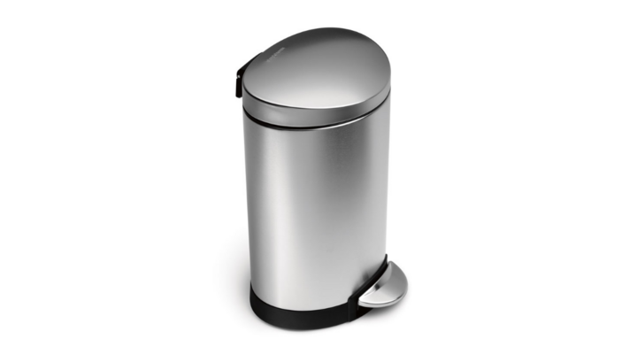 Simplehuman, ronde pedaalemmer, 6 liter, zilver, VB 006994