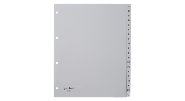 Tabblad quantore a4 4r pp a-z extra breed grijs(26770)