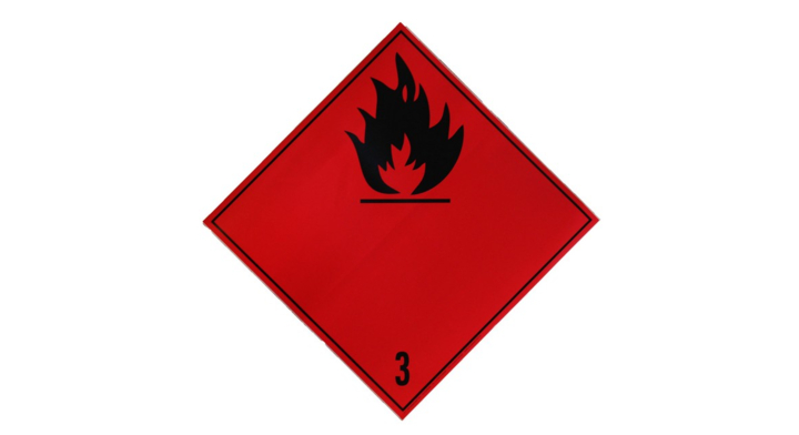 Etiket brandbaar, PE, 300x300mm, permanent (100 stuks)