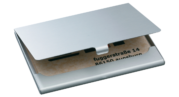 Visitekaartetui sigel voor krt 90x58mm mat zilver(si-vz136)