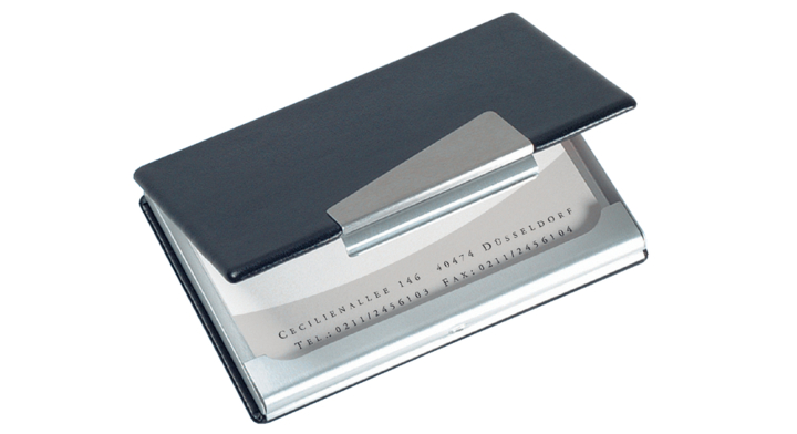 Visitekaartetui sigel voor krt 90x58mm aluminium(si-vz131)