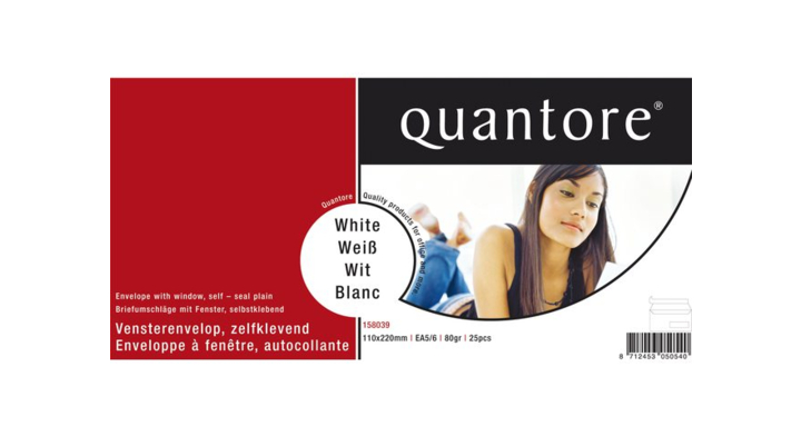Envelop quantore venster vr ea5/6 110x220 80gr zk(158039)