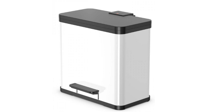 Hailo Öko Duo Plus, pedaalemmer, 17+9 liter, wit, VB 016195
