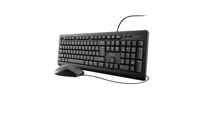 Toetsenbord trust primo + muis zwart(23970)