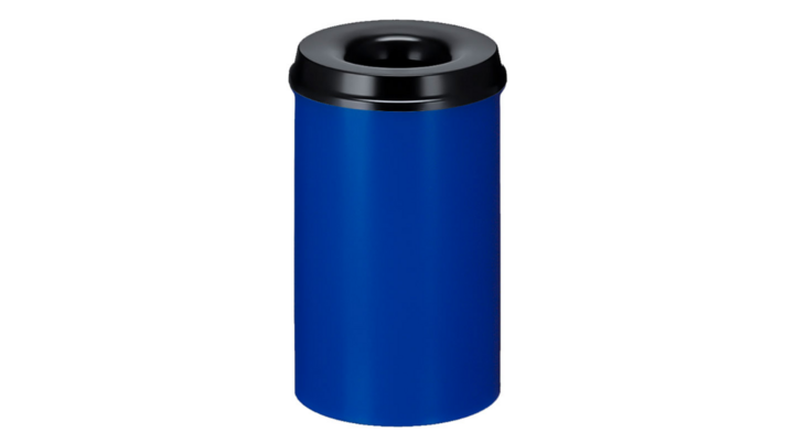 Metalen papierbak, vlamdovend, 20 liter, blauw, VB 102500