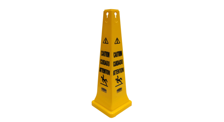 Waarschuwingskegel rubbermaid vierzijdig 91cm geel(fg627600y