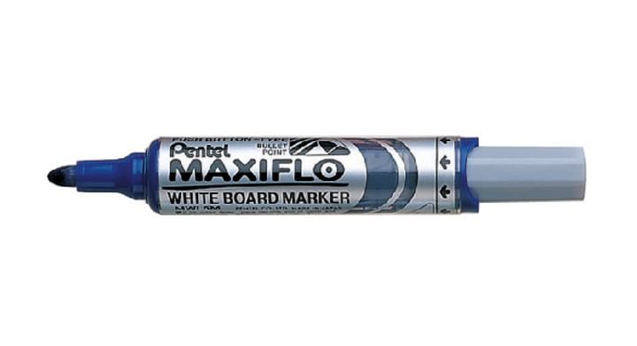 Viltstift pentel mwl5m maxiflo whiteboard 3mm bl