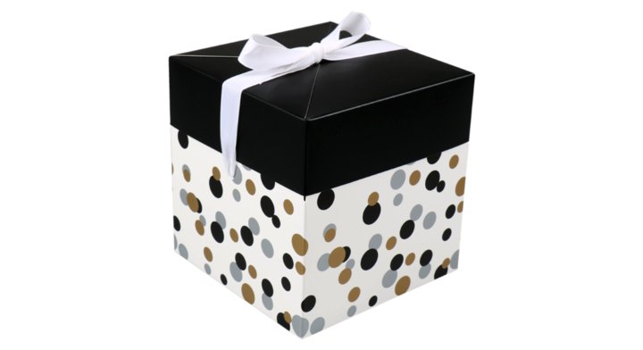 Geschenkdoos, pop up, 15x15x15cm, Confetti (25 stuks)