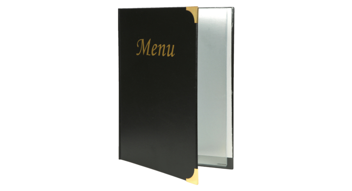 Menukaart securit a4 4x2tas zwart(mc-bra4-bl)