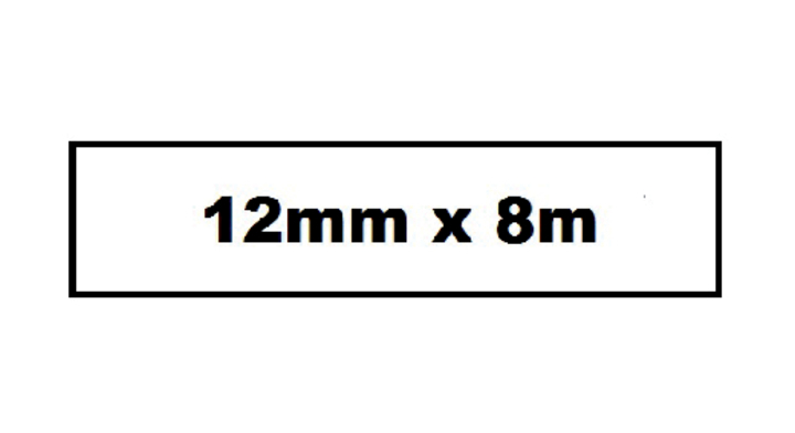 Labeltape quantore tze-231 12mmx8m wit/zwart(q231)