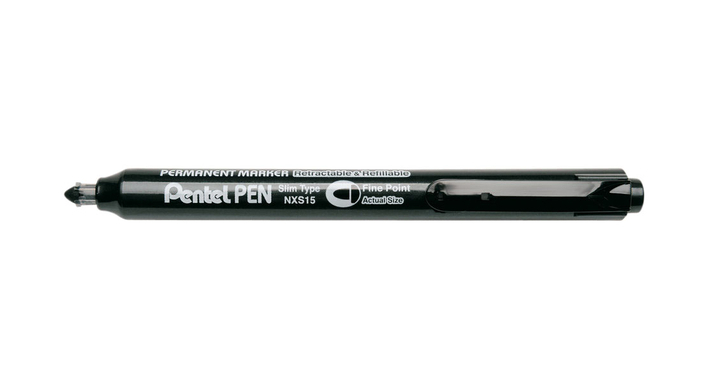 Viltstift pentel nxs15 zwart 1mm(013577)