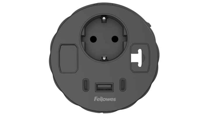 Filex, Power-Spot, 1x USB A, 2x USB C, 1x doorvoer, zwart