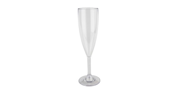 MyDrinkGlass, kunststof herbruikbaar champagneglas, 19cl (4 stuks)