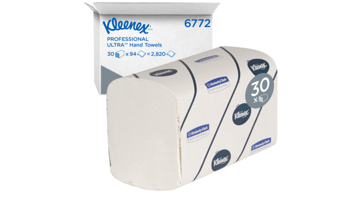 Kleenex Ultra | Papieren Handdoekjes | 41,5x21,5cm | 2-Laags | Wit | 6772 (2.820 stuks)