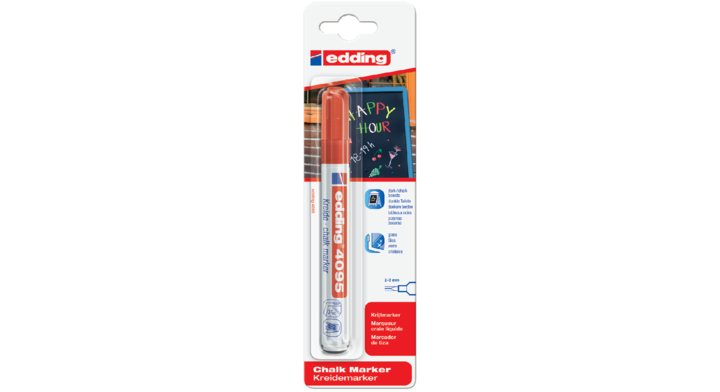Viltstift edding 4095 window schuin 2-3mm rood