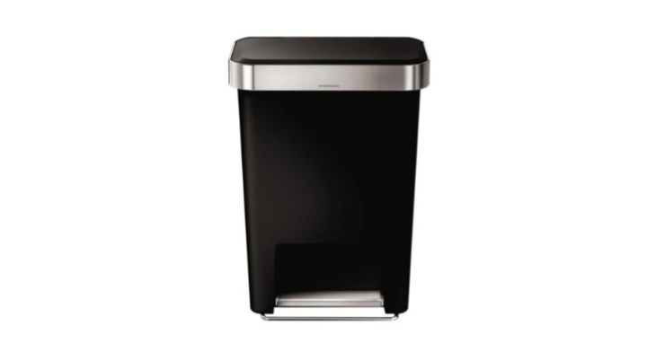 Simplehuman, pedaalemmer, 45 liter, zwart/RVS, VB 018331