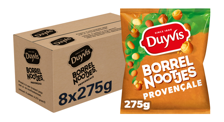 Borrelnootjes duyvis provencale 275gr(8dv043)