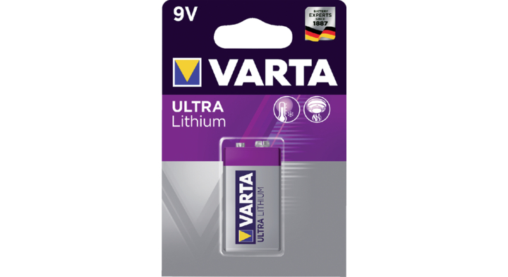 Batterij varta 9v lithium professional(6122301401)