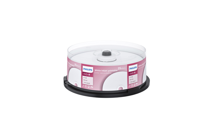 Dvd-r philips 4.7gb 16x iw sp (25)(dm4i6b25f/00)