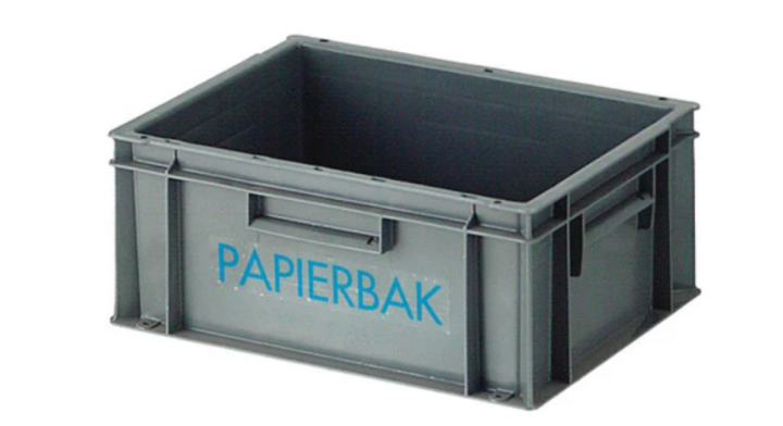Kunststof Papierbak | 400x300x175mm | Grijs | VB 210270