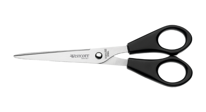 Wescott, kantoorschaar met kunststof grip, 155mm, RVS