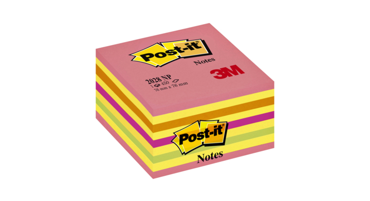 Memoblok 3m post-it 2028np 76x76mm lollipop rz/gl