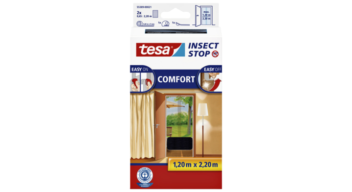 Vliegenhor tesa deur 55389 1.2x2.2m zwart(55389-00021-00)