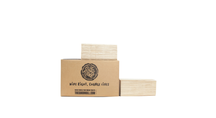 The Good Roll | Bamboe Handdoekjes | 23x21cm | 2-Laags | Naturel | 99000 (4.000 stuks)