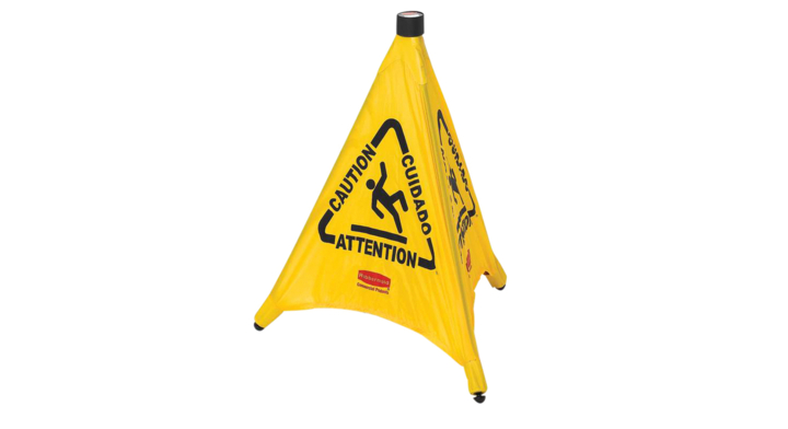 Waarschuwingskegel rubbermaid driezijdig 76cm geel(fg9s0100y