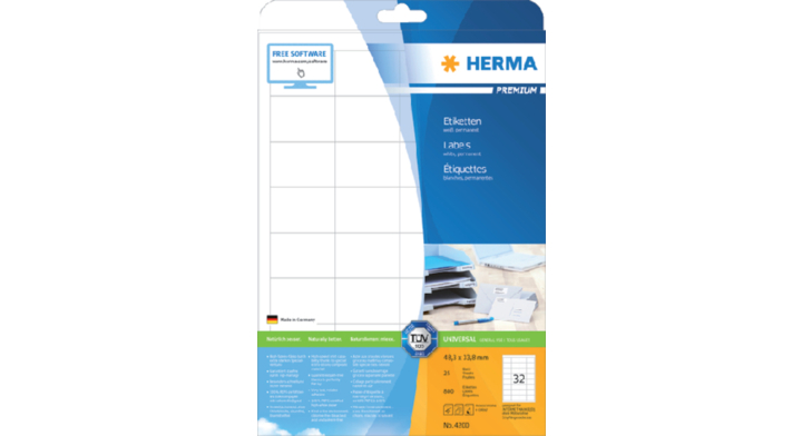 Etiket herma superprint 4200 48.3x33.8mm 800st