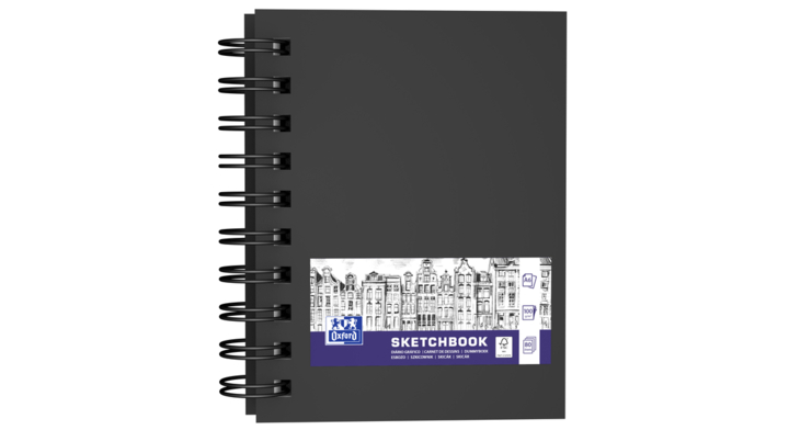 Schetsboek oxford a6 80vel 100gr spiral(400152649)