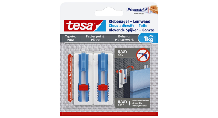 Klevende spijker tesa canvas behang 1kg(77778-00000-00)