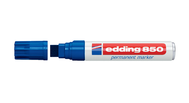 Viltstift edding 850 perm blokpunt 5-18mm blauw