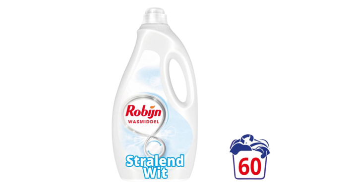 Robijn Stralend Wit, vloeibaar wasmiddel, 3 liter, 60 wasbeurten, 8720181103094 (1 stuk)